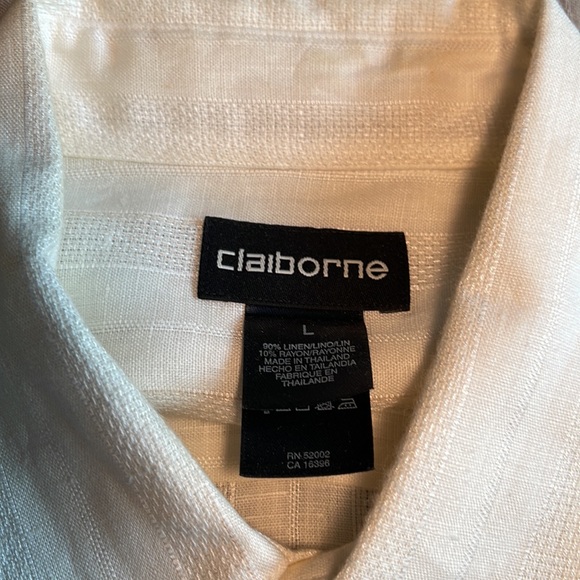 Claiborne mens shirt linen shirt - Picture 5 of 6